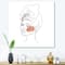 Designart - One Line Portrait of African American Woman III - Modern Canvas Wall Art Print